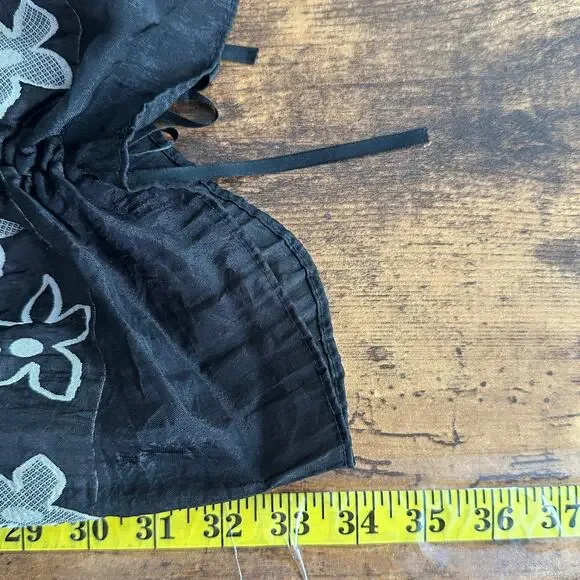 Anthropologie Lapis Strapless Smocked Floral Dress Fairy Whimsygoth Festival GUC - Picture 4 of 10